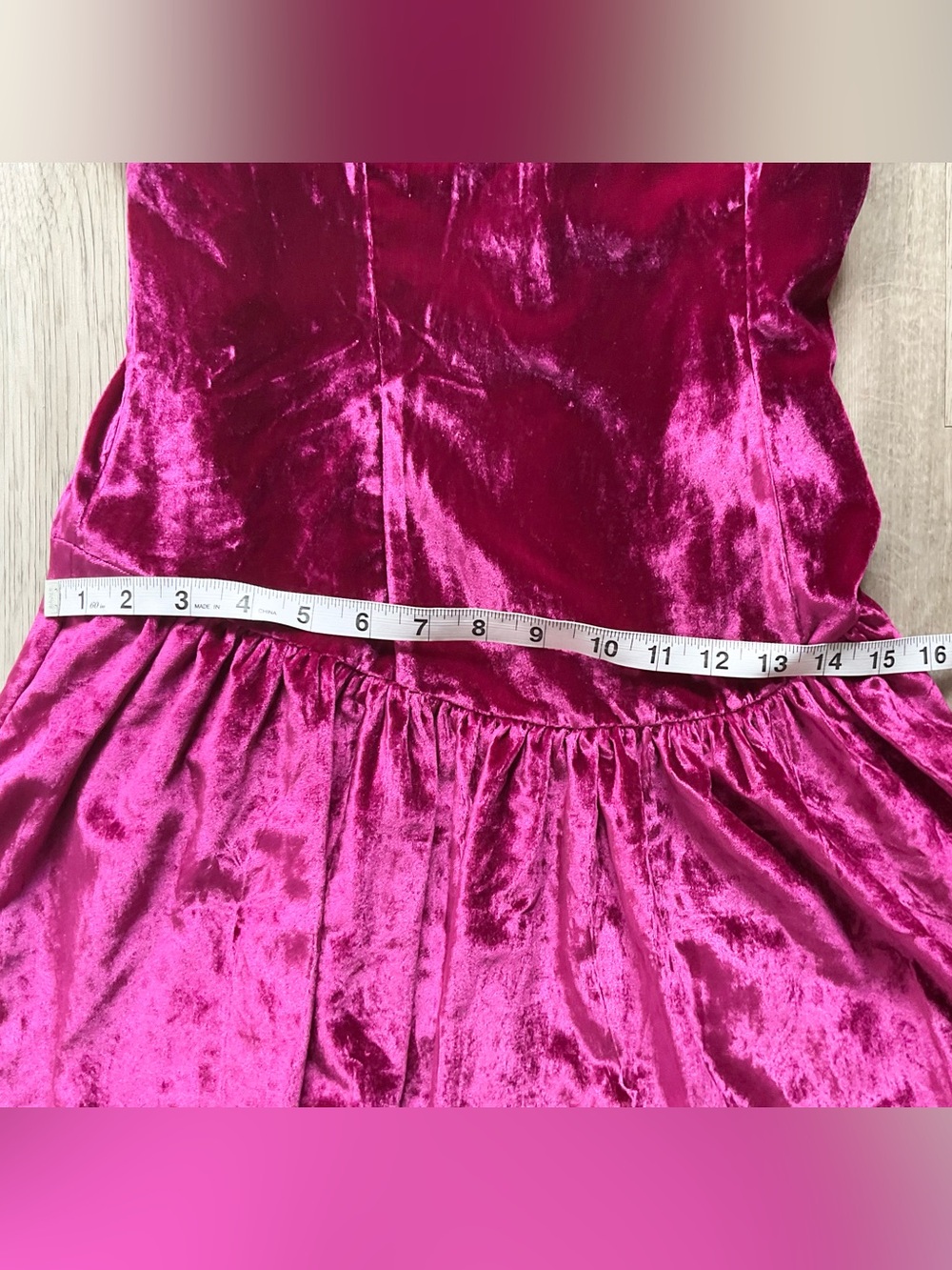 Anthropologie Crushed Velvet Dropped Waist Mini Dress Size Medium NWT - Picture 14 of 16